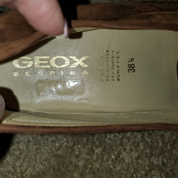 Geox Respira suede shoes loafers made in Italy size 38.5 (8.5 us size) - Picture 7 of 8